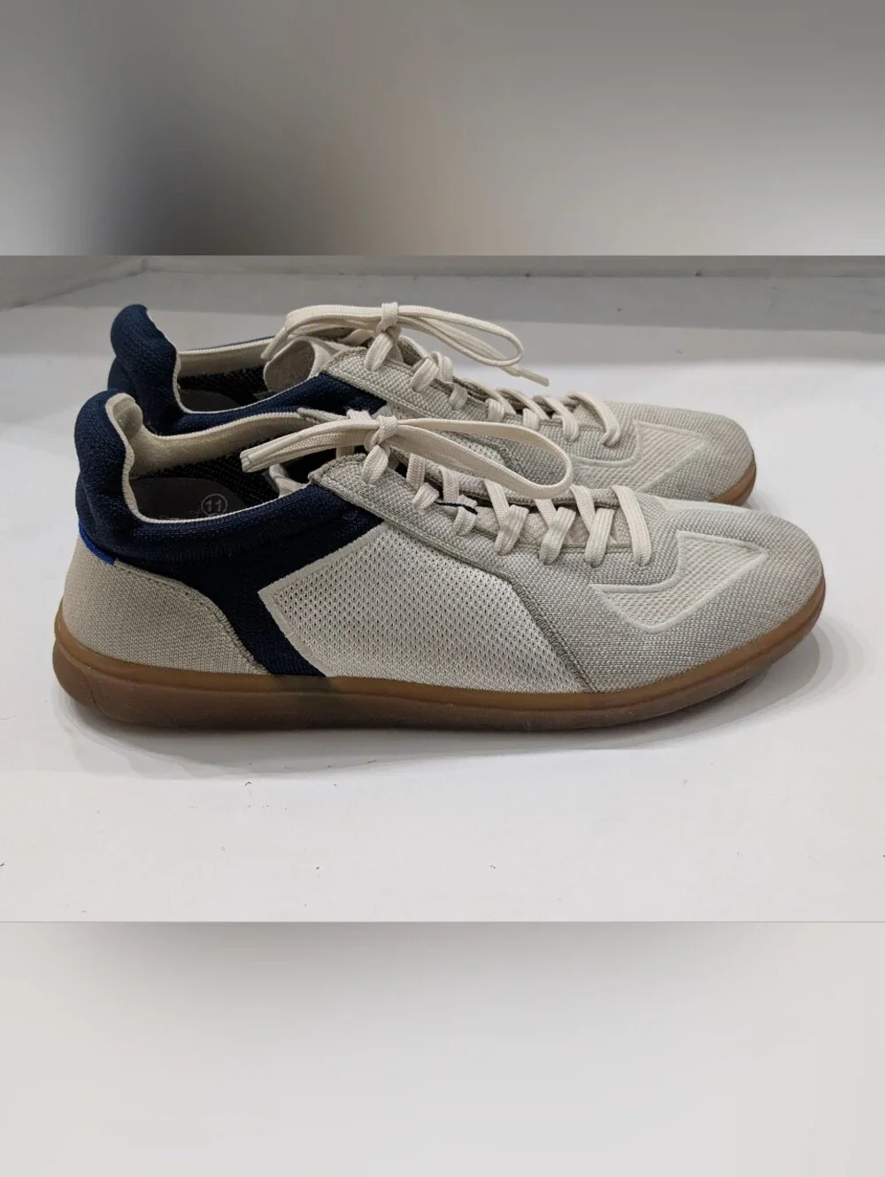 Rothy's Men's 11 RS01 Sneakers Hudson Navy White Gray Shoes